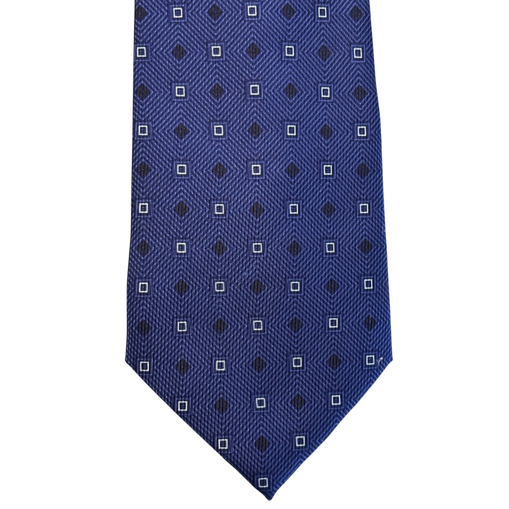 Nautica Mens‎ Blue Geometric Silk Tie